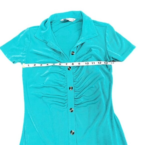 SO Slinky Bodycon Polo Dress Green Size XS New with Tags - Picture 5 of 8